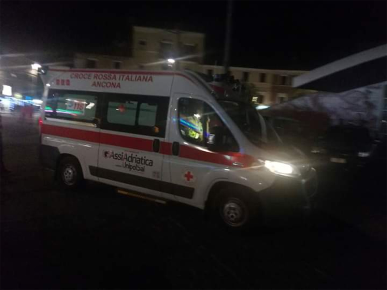 L'ambulanza della Croce Rossa
