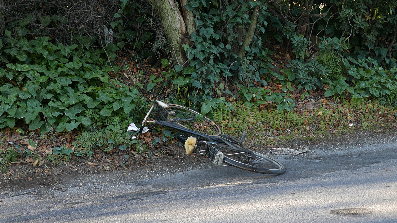 La bicicletta urtata a Senigallia