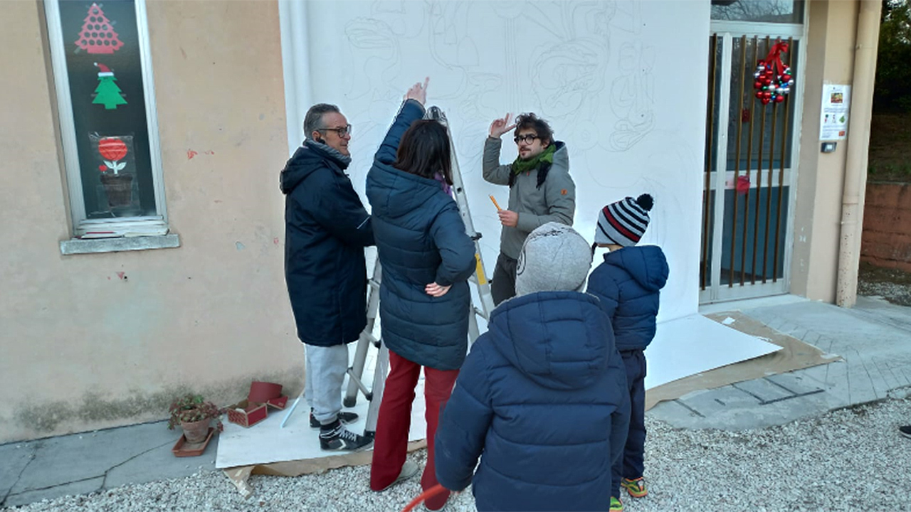 Un murales sarà allestito presso la scuola primaria a Sant'Angelo di Senigallia