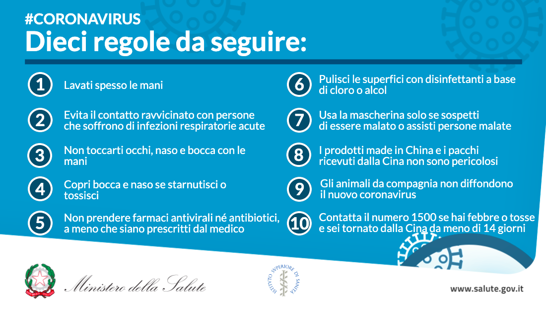 Il decalogo Coronavirus