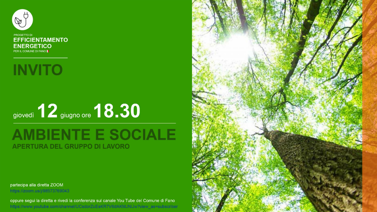 Green New Deal per Fano: il progetto entra nel vivo con il primo incontro del tavolo Ambiente e Socia