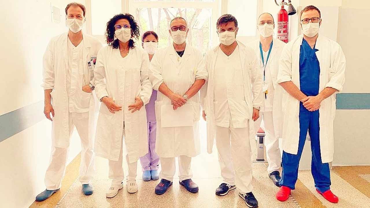 L'équipe del reparto di ortopedia dell'ospedale di Senigallia