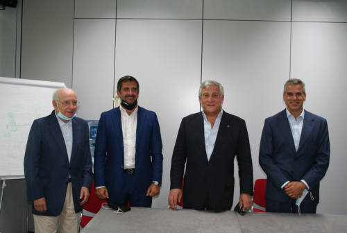 Elezioni regionali, Tajani in visita all’Imesa di Jesi con il candidato Daniele Silvetti