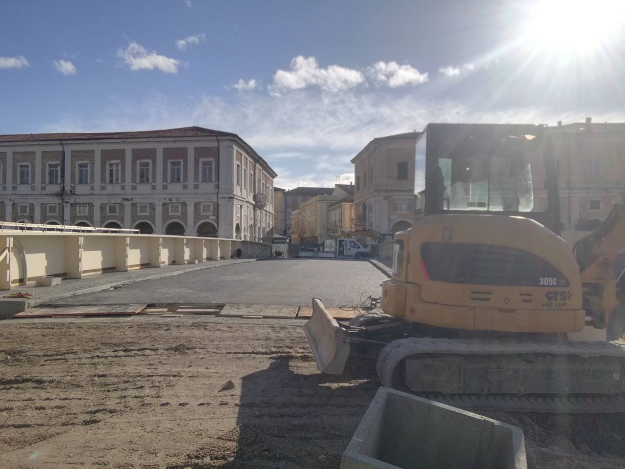 I lavori al ponte II Giugno