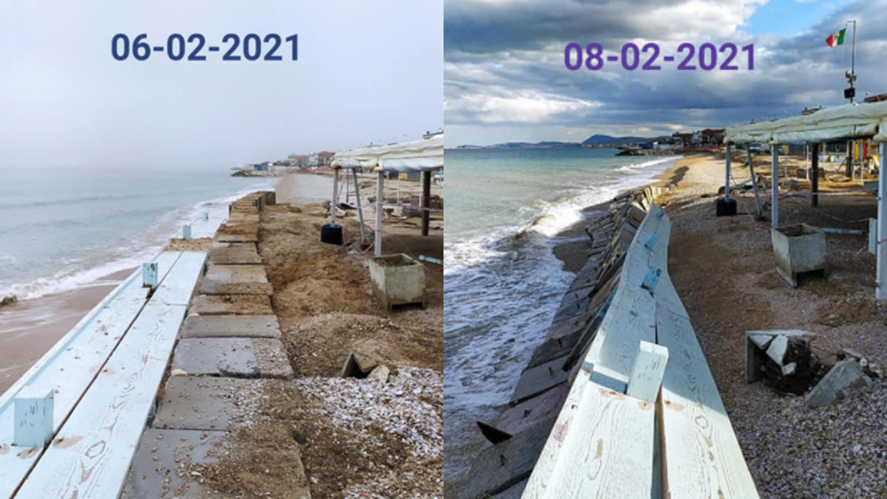 Lotta all'erosione costiera, appello per intervenire al più presto a difesa della spiaggia e delle strutture a Marina di Montemarciano