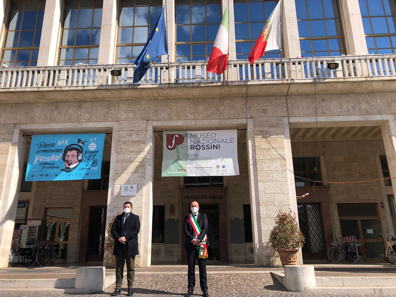 Pesaro, il vice sindaco Daniele Vimini e il presidente del Consiglio Marco Perugini.