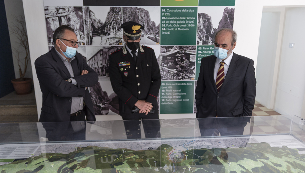 Comandante Gruppo Carabinieri Forestale Giuseppe Tedeschi in visita al Museo del Territorio
