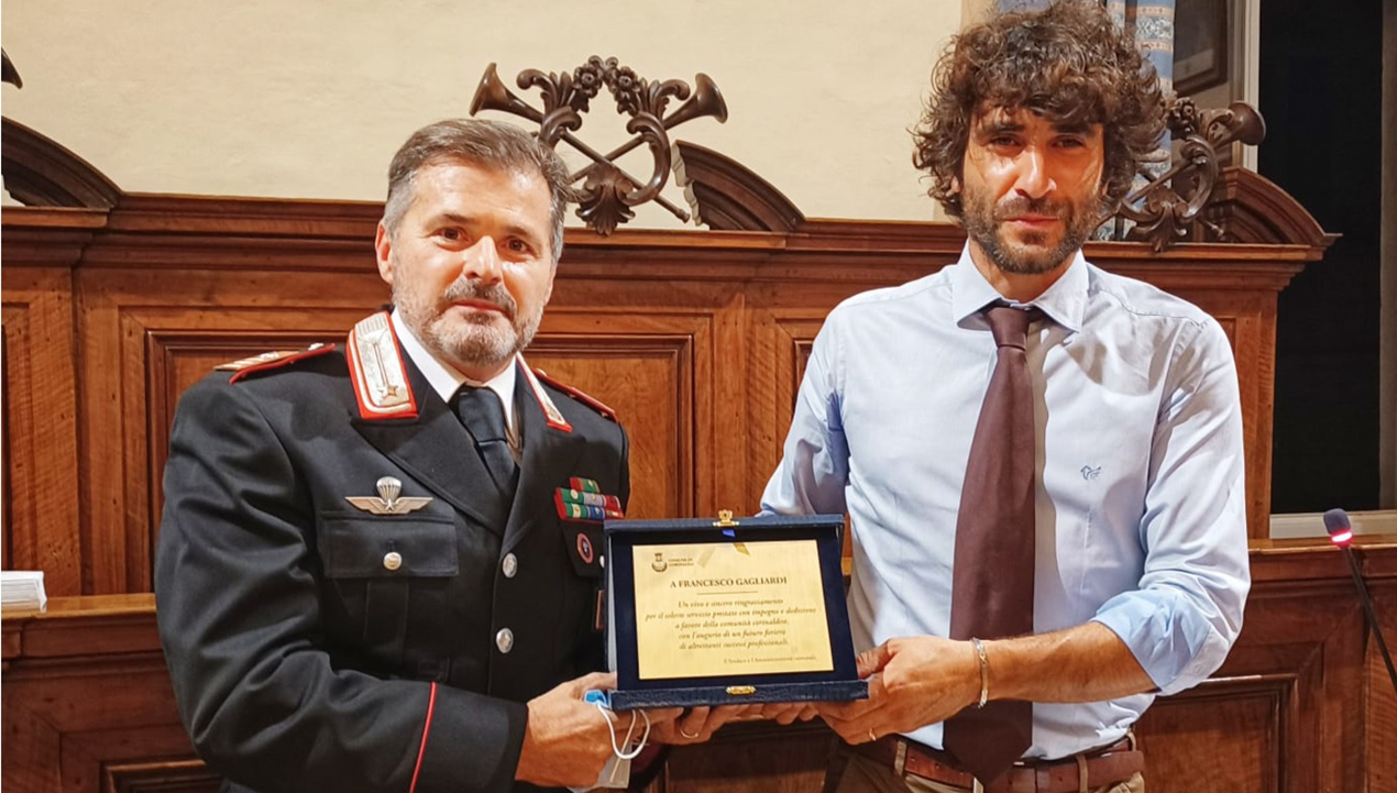 Gagliardi con il sindaco Principi