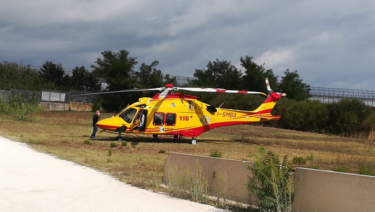 Eliambulanza intervenuta a Senigallia