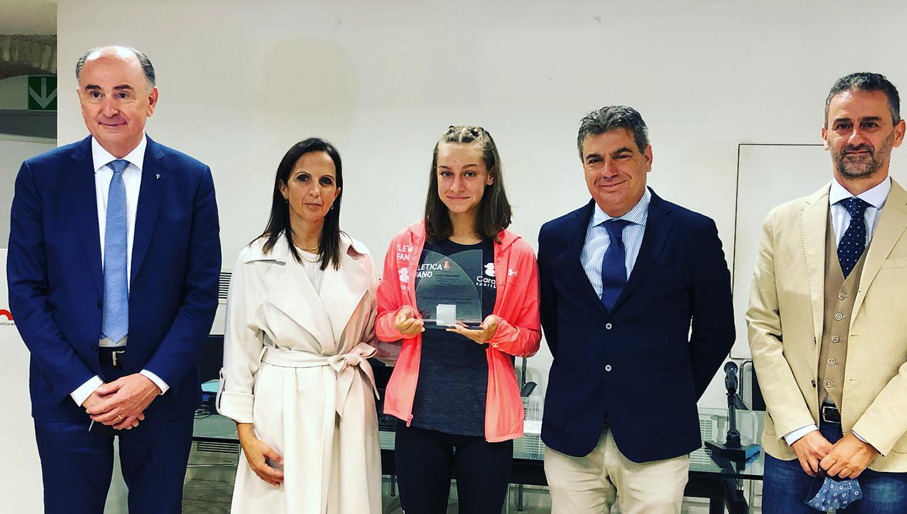 Alice Pagliarini premiata dall'amministrazione fanese