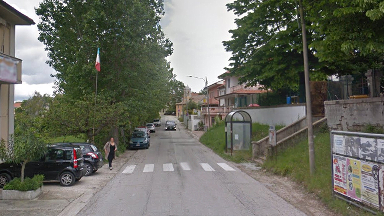 Il centro abitato della frazione Roncitelli, a Senigallia