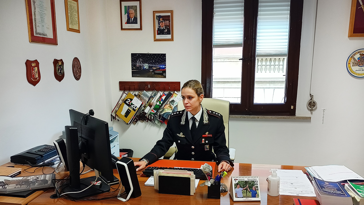 La comandante della Compagnia Carabinieri di Senigallia, Cap. Francesca Romana Ruberto