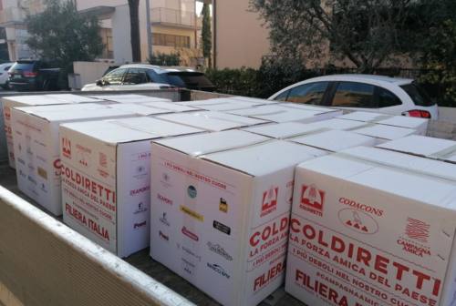 Coldiretti Pesaro Urbino: «Oltre 2 mila kg di generi alimentari per le famiglie bisognose»
