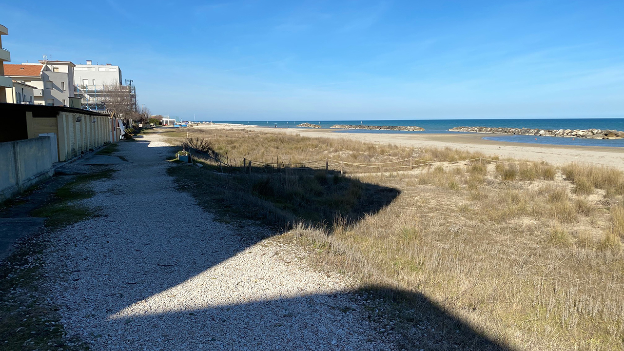 Il futuro collegamento ciclopedonale sulla spiaggia al Cesano di Senigallia