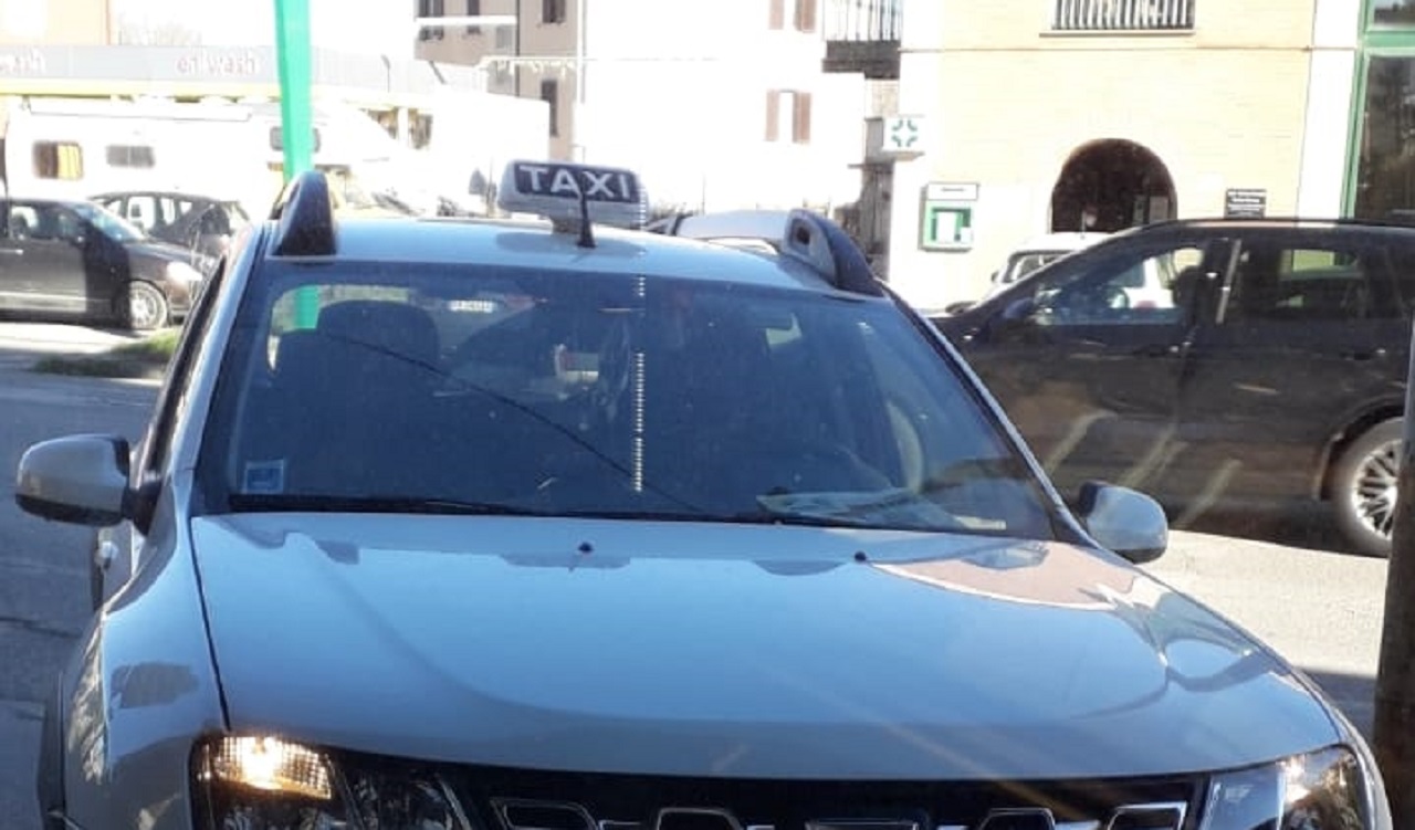 Uno dei taxi a Senigallia
