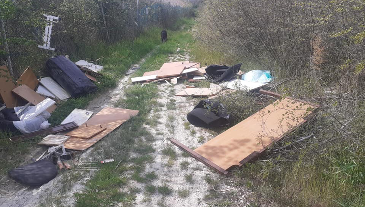 I rifiuti abbandonati sulle sponde le sponde del canale Albani