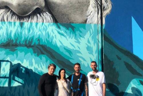 Fano, tutti a bocca aperta per il murales di Porto Futuro – FOTO e VIDEO