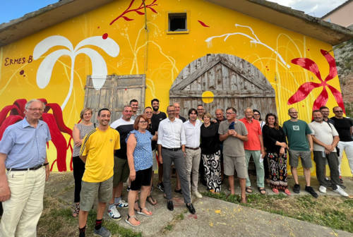 Street art a Novilara, inaugurato il murale alla ex Coop