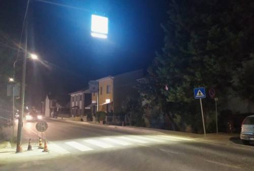 Senigallia, attraversamento luminoso installato anche a Borgo Bicchia