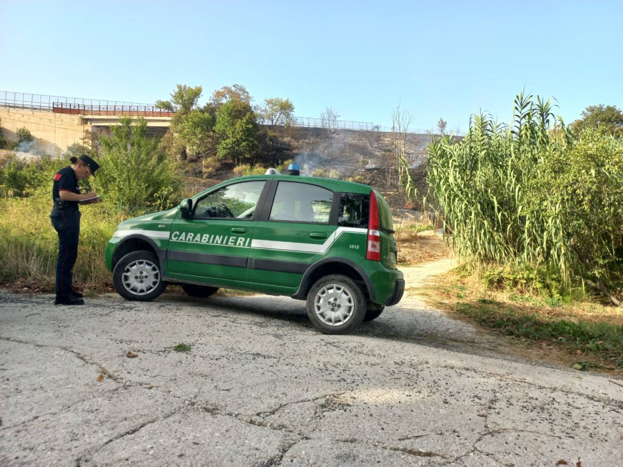 L'incendio a Cancelli, nel Fabrianese
