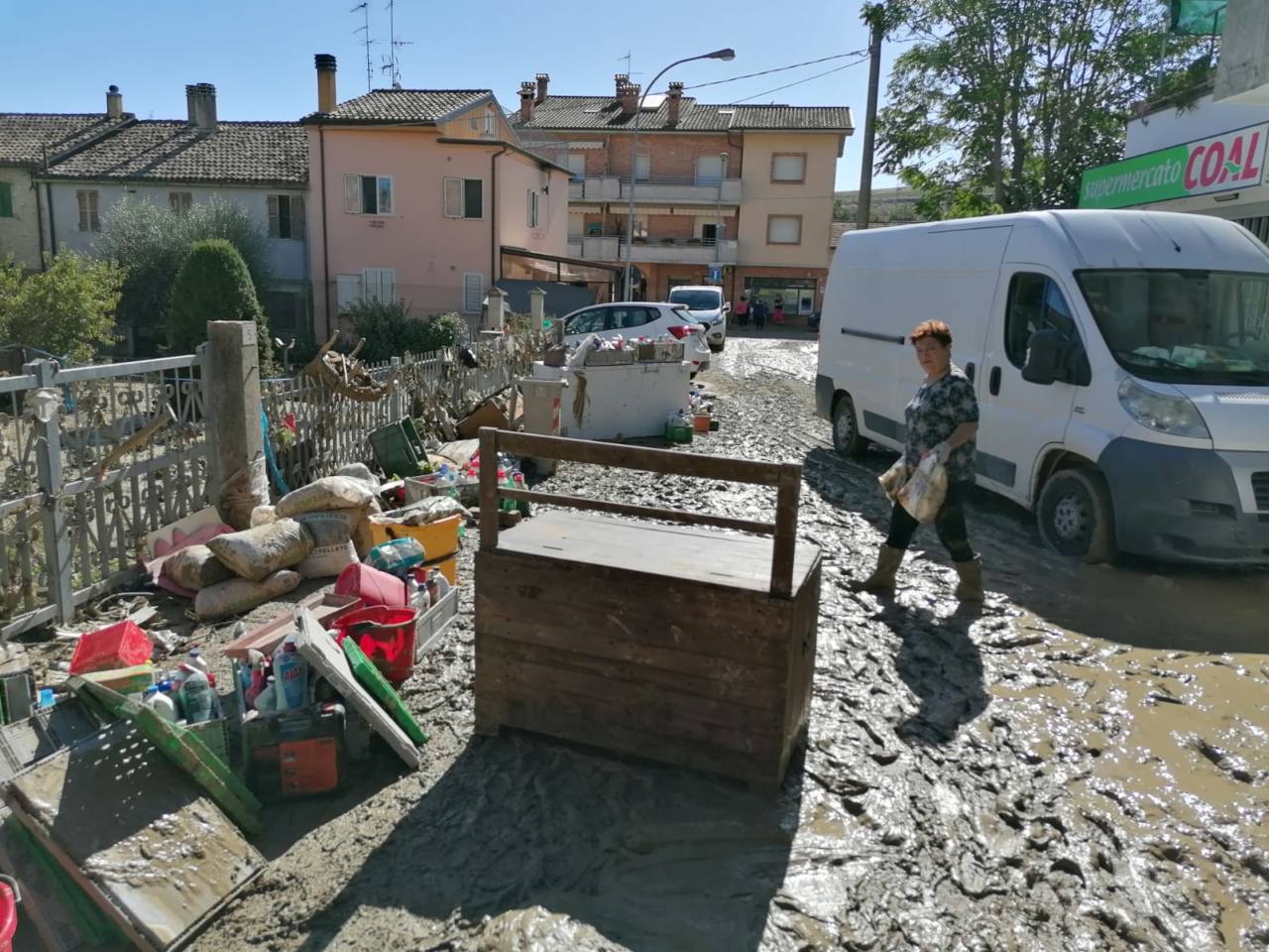 I danni dell'alluvione a Pianello di Ostra