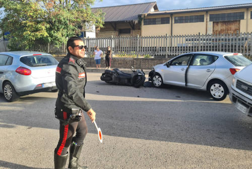 Osimo Stazione, incidente fra scooter e auto: c’è un ferito