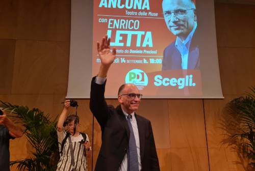 Elezioni, Letta ad Ancona: «Fiduciosi sulla rimonta che si sta toccando con mano nei territori»