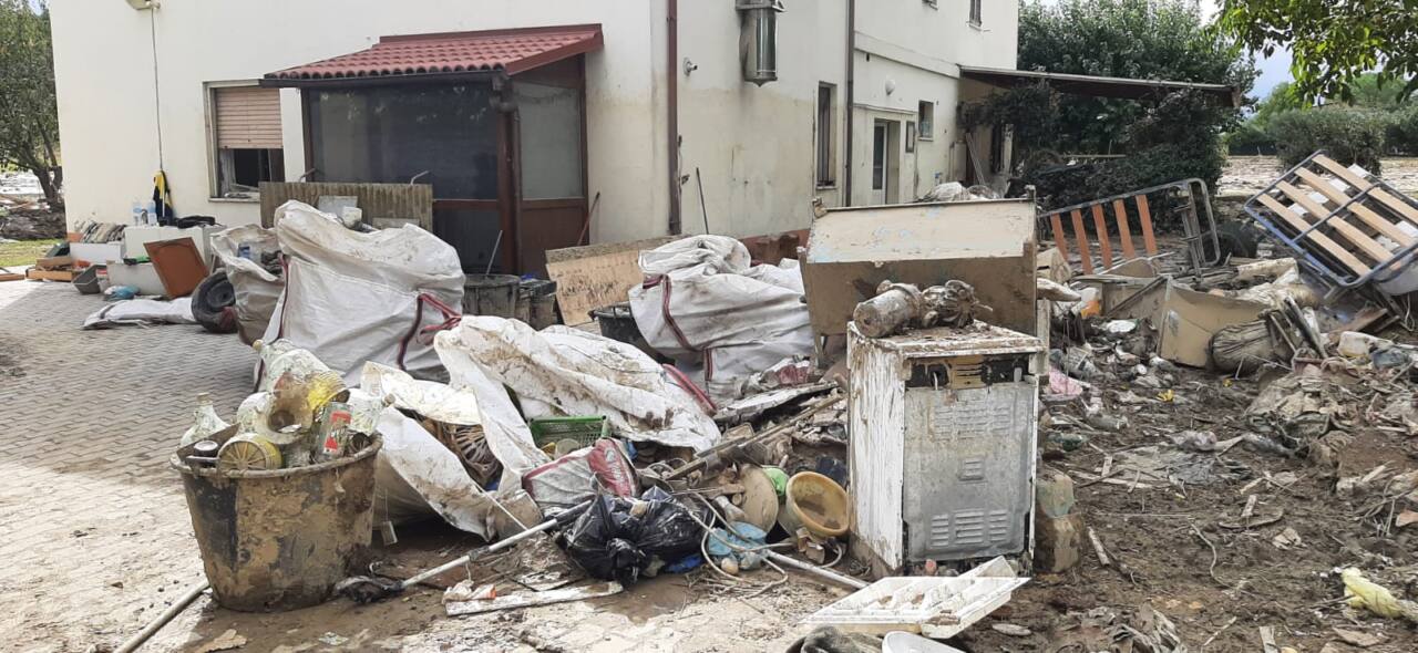 I danni causati dall'alluvione a Passo Ripe di Trecastelli