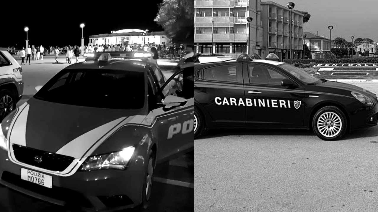 Le pattuglie di polizia e carabinieri a Senigallia