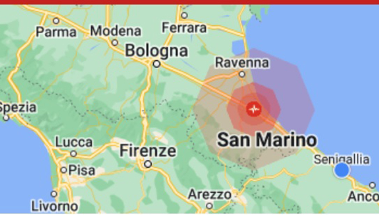 Terremoto a Cesenatico