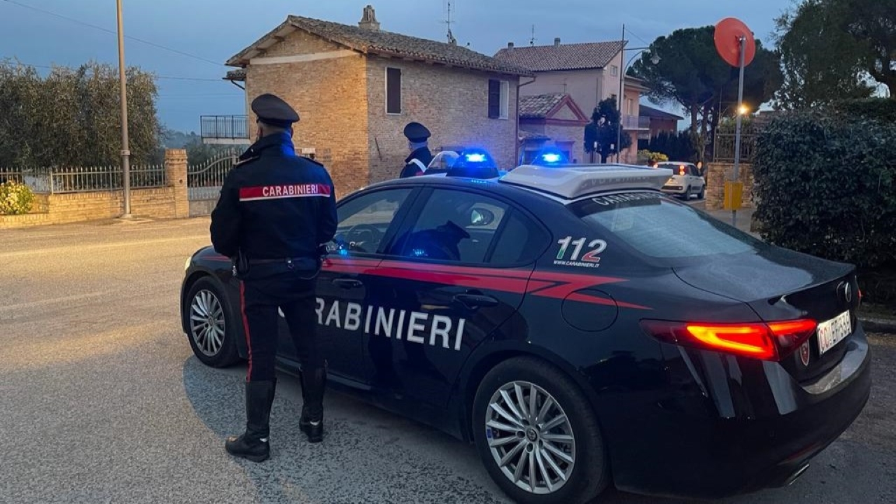 La pattuglia dei Carabinieri di Corinaldo impegnati nel controllo del territorio