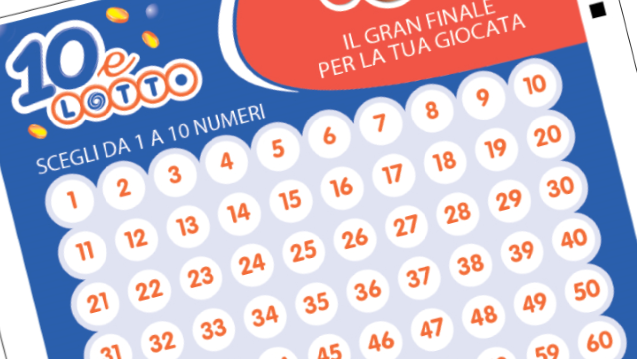 La schedina del gioco "10eLotto"