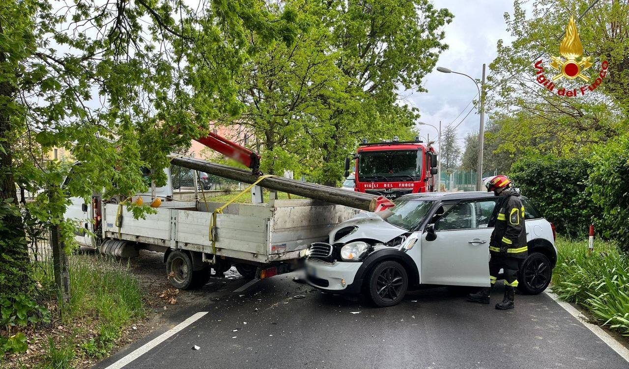 L'incidente in via Cagiata a Osimo