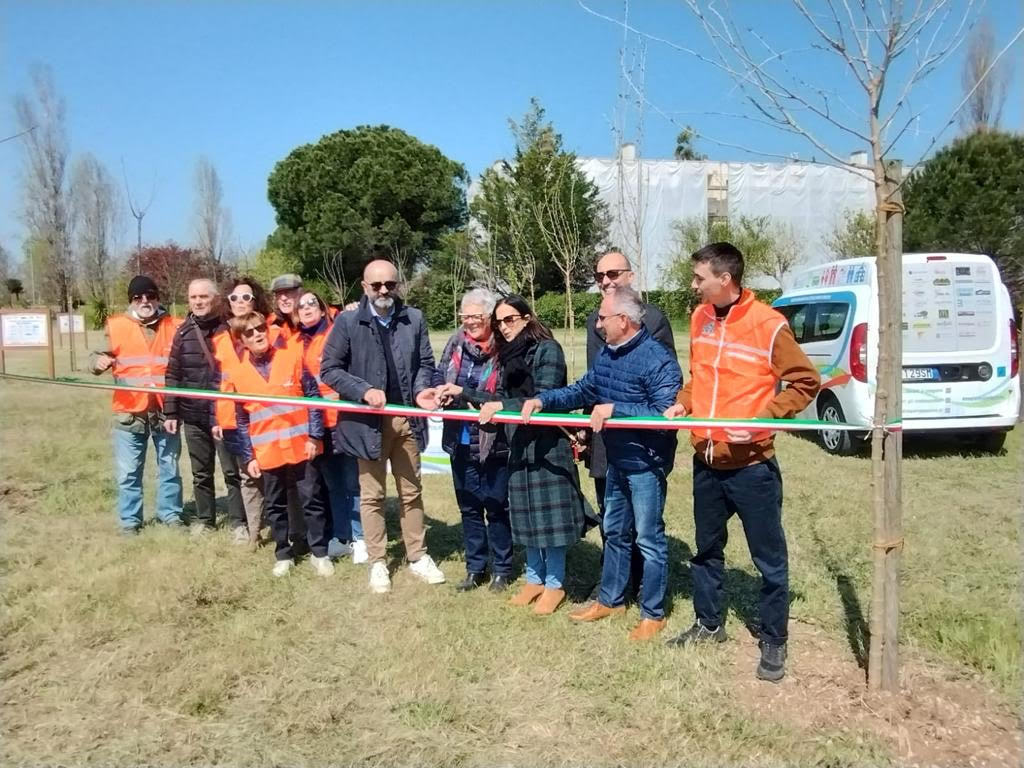 la piantumazione di piantine in Via della Colonna in zona Vallato