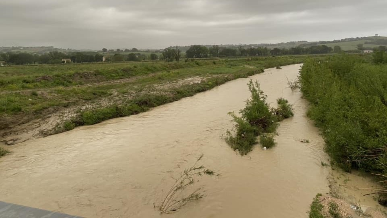 La situazione del fiume Misa a Senigallia nella mattina del 16 maggio 2023