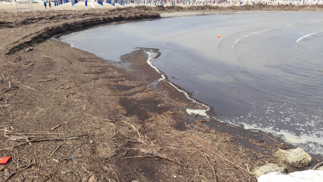 L'arenile di Senigallia invaso dai detriti spiaggiati con il maltempo del 16 maggio