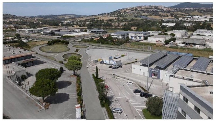 L'area dove sorgerà la rotatoria a Osimo