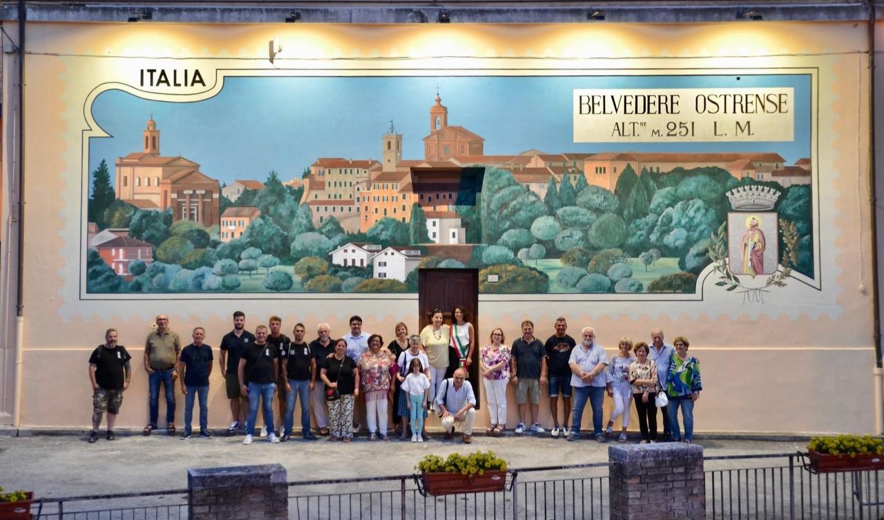 Inaugurato il murale a Belvedere Ostrense