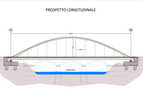 Nuovo ponte del Coppetto a Ostra Vetere a campata unica