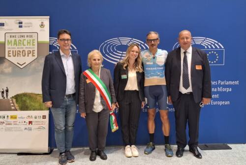 Civitanova, gli ambasciatori del cicloturismo a Bruxelles: l’incontro al Parlamento Europeo