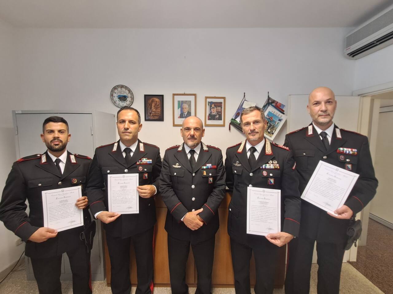 I carabinieri premiati a Numana