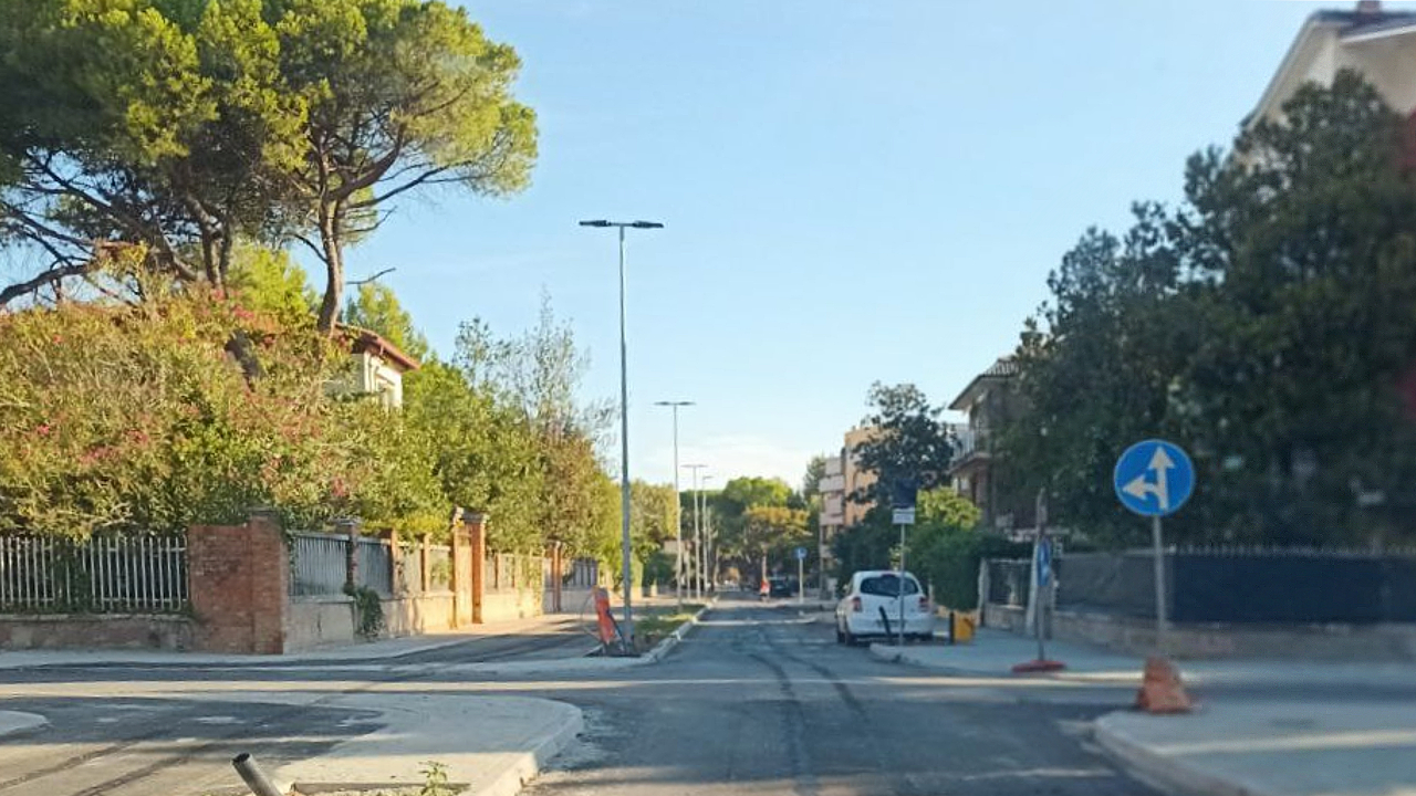 I lavori in viale Anita Garibaldi a Senigallia