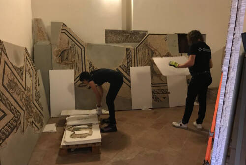 Matelica, verso la fine il restauro dei mosaici della domus romana di piazza Garibaldi