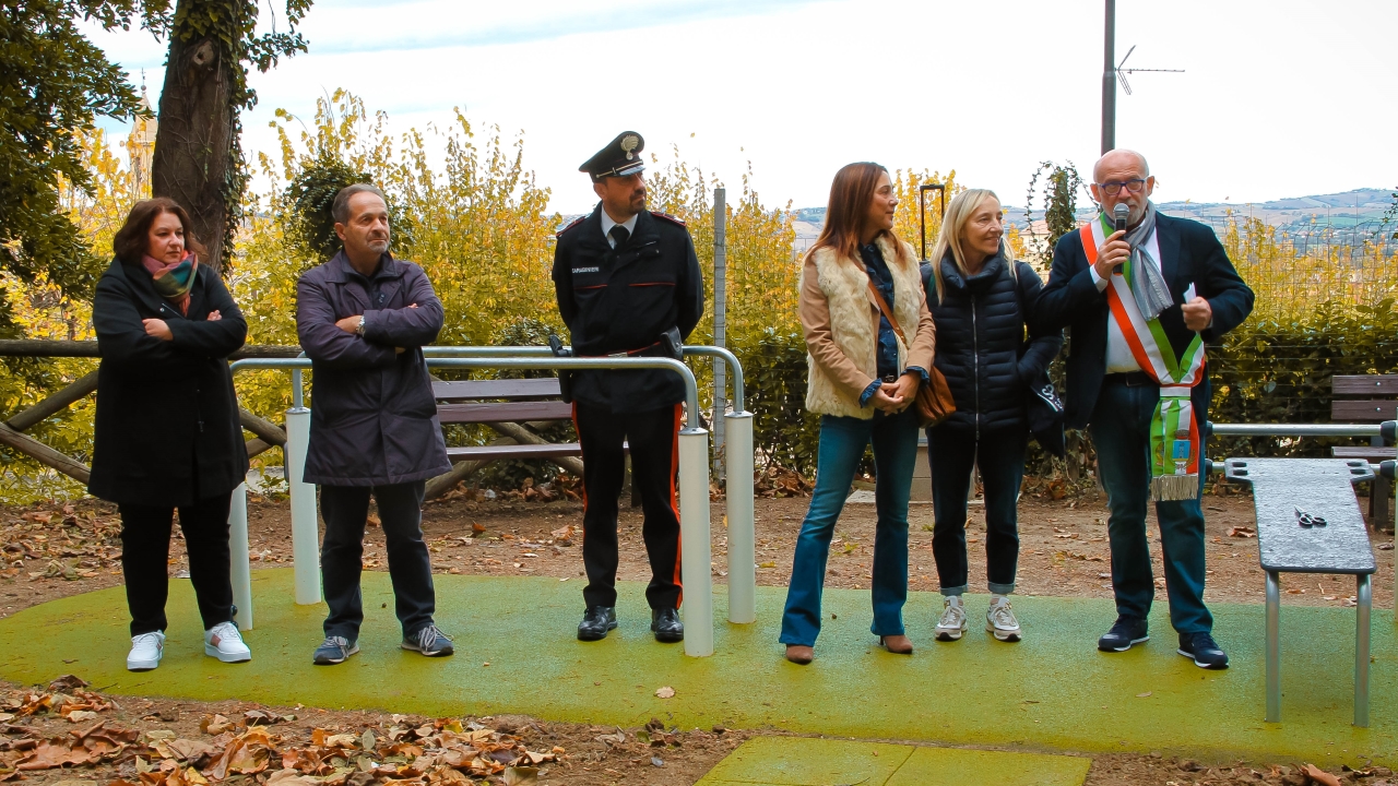 Inaugurata a Castelleone di Suasa la nuova area attrezzata per lo sport all'aperto al parco Il Boschetto