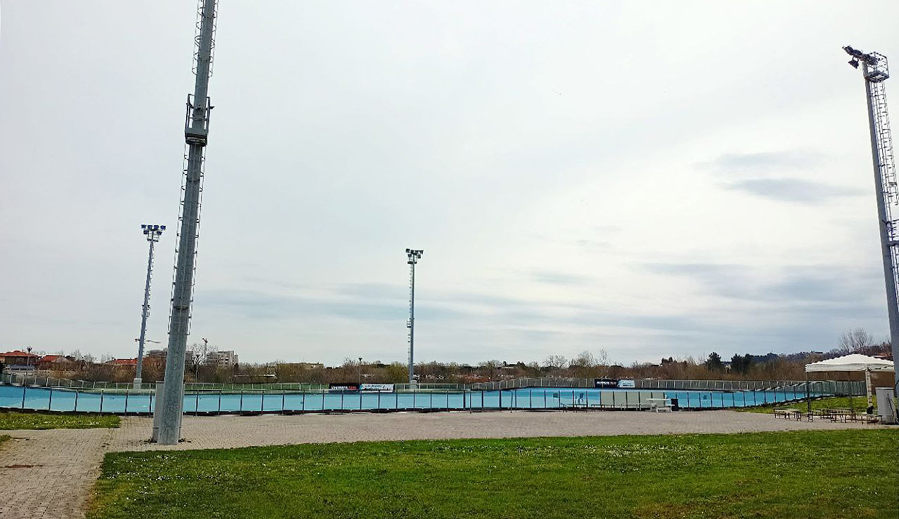 La pista di pattinaggio (pattinodromo Stefanelli) alle Saline di Senigallia, marzo 2024