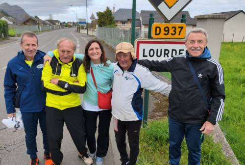 Treia, Lambertucci arriva a Lourdes dopo aver corso 1400 chilometri. «Una grande emozione»