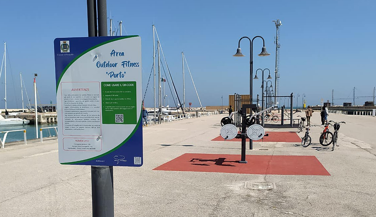 L'area fitness al porto di Senigallia