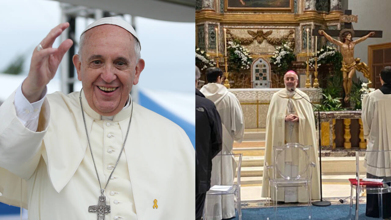 Papa Francesco e il Vescovo Marconi