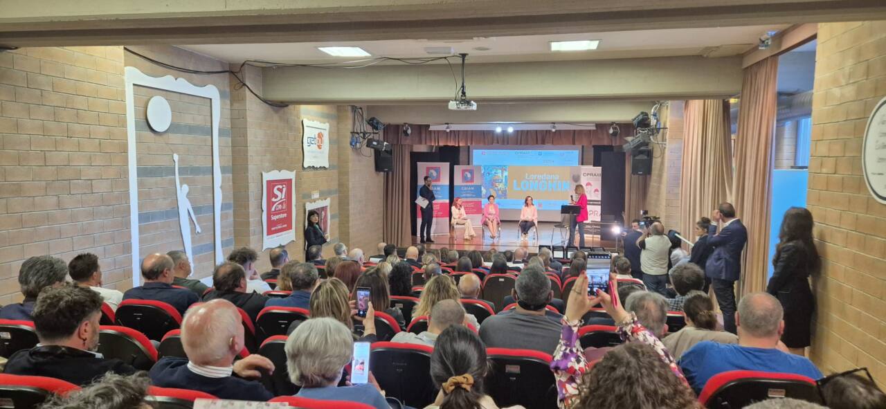 L'auditorium Giusti di Sant’Elpidio a Mare in cui si è svolto il convegno