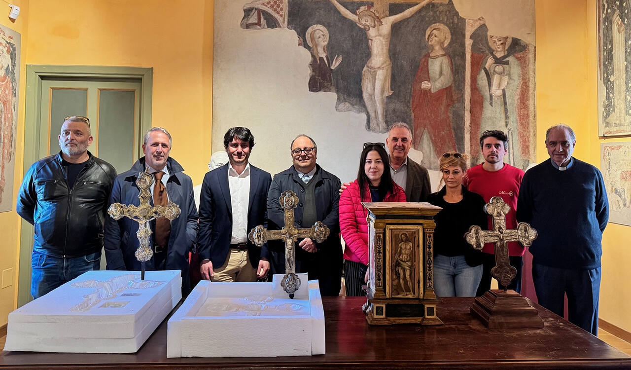 Alcune delle opere restaurate che ritornano alla Diocesi di Ascoli Piceno